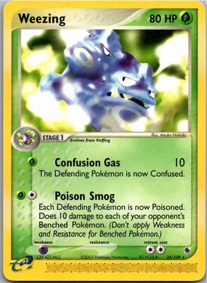 Pokémon-Karte Weezing Smogmog 24/109 EX Rubin & Saphir