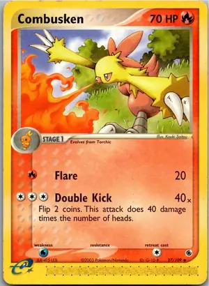Pokémon-Karte Combusken Jungglut 27/109 EX Rubin & Saphir