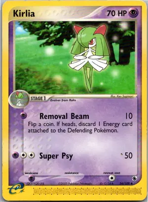 Pokémon-Karte Kirlia 34/109 EX Rubin & Saphir