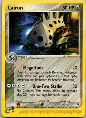 Pokémon-Karte Lairon Stollrak 37/109 EX Rubin & Saphir
