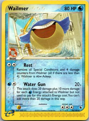 Pokémon-Karte Wailmer 48/109 EX Rubin & Saphir