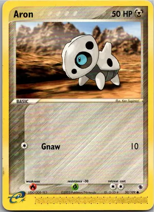 Pokémon-Karte Aron Stollunior 50/109 EX Rubin & Saphir