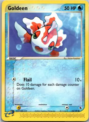 Pokémon-Karte Goldeen Goldini 55/109 EX Rubin & Saphir