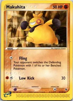Pokémon-Karte Makuhita 57/109 EX Rubin & Saphir