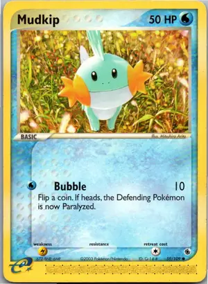 Pokémon-Karte Mudkip Hydropi 59/109 EX Rubin & Saphir