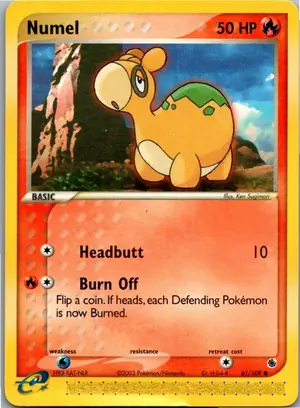 Pokémon-Karte Numel Camaub 61/109 EX Rubin & Saphir