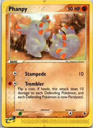 Pokémon-Karte Phanpy 62/109 EX Rubin & Saphir