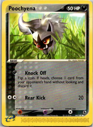 Pokémon-Karte Poochyena Fiffyen 64/109 EX Rubin & Saphir