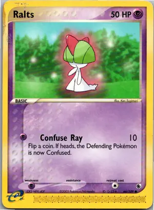 Pokémon-Karte Ralts Trasla 66/109 EX Rubin & Saphir