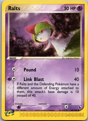 Pokémon-Karte Ralts Trasla 68/109 EX Rubin & Saphir