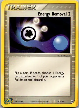 Pokémon-Karte Energy Removal 2 Energie-Absauger 2 80/109 EX Rubin & Saphir