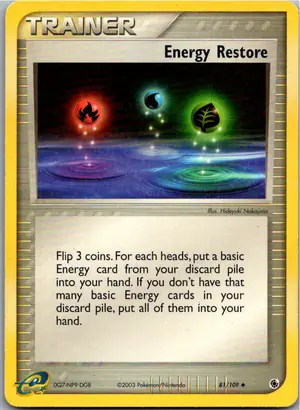 Pokémon-Karte Energy Restore 81/109 EX Rubin & Saphir