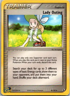 Pokémon-Karte Lady Outing 83/109 EX Rubin & Saphir