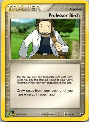 Pokémon-Karte Professor Birch Professor Birk 89/109 EX Rubin & Saphir