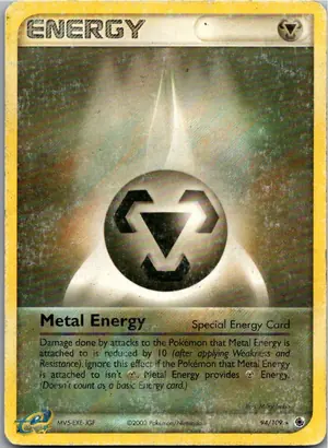 Pokémon-Karte Metal Energy Metall-Energie 94/109 EX Rubin & Saphir