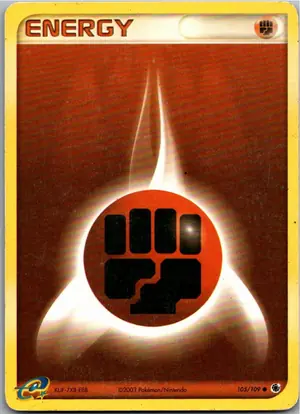 Pokémon-Karte Fighting Energy Kampf Energie 105/109 EX Rubin & Saphir