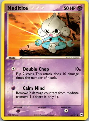 Pokémon-Karte Meditite Meditie 65/101 Hidden Legends