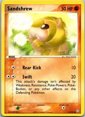Pokémon-Karte Sandshrew Sandan 74/109 Team Rocket Returns