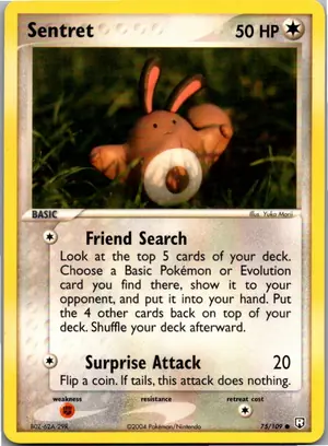 Pokémon-Karte Sentret Wiesor 75/109 Team Rocket Returns