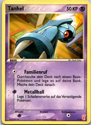 Pokémon-Karte Tanhel 1/12 EX trainer Kit 2 (Plusle)
