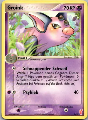 Pokémon-Karte Groink 3/12 EX trainer Kit 2 (Plusle)