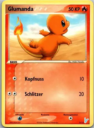 Pokémon-Karte Glumanda 2/12 EX trainer Kit 2 (Minun)