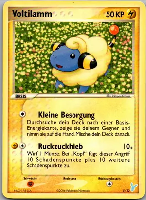 Pokémon-Karte Voltilamm 5/12 EX trainer Kit 2 (Minun)