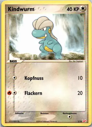 Pokémon-Karte Kindwurm 1/10 EX trainer Kit (Latias)