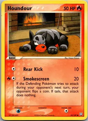 Pokémon-Karte Houndour Hunduster 59/109 Team Rocket Returns