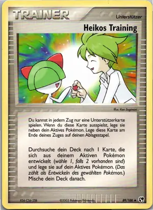 Pokémon-Karte Heikos Training 89/100 EX Sandsturm