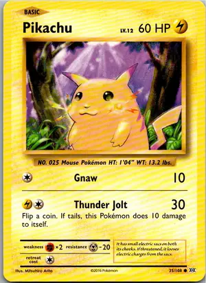 Pokémon-Karte Pikachu 35/108 Evolution
