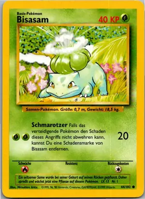 Pokémon-Karte Bisasam 44/102 Grundset