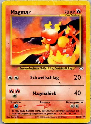 Pokémon-Karte Magmar 40/111 Neo Genesis
