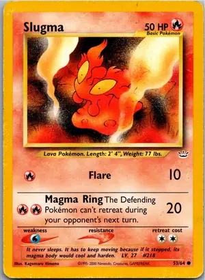 Pokémon-Karte Slugma Schneckmag 53/64 Neo Revelation