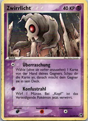 Pokémon-Karte Zwirrlicht 61/100 EX Sandsturm