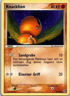 Pokémon-Karte Knacklion 82/100 EX Sandsturm