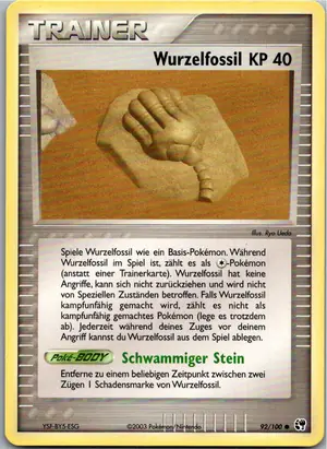 Pokémon-Karte Wurzelfossil 92/100 EX Sandsturm