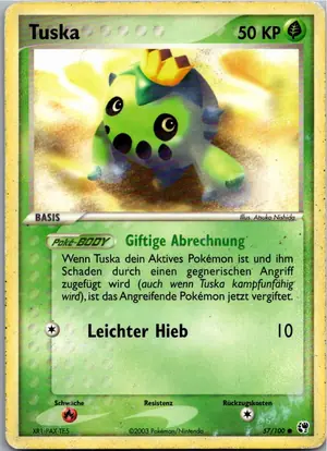 Pokémon-Karte Tuska 57/100 EX Sandsturm