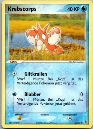 Pokémon-Karte Krebscorps 52/97 EX Drache