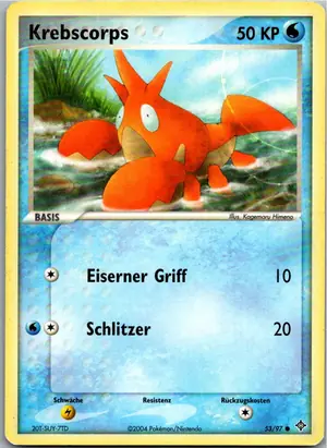 Pokémon-Karte Krebscorps 53/97 EX Drache