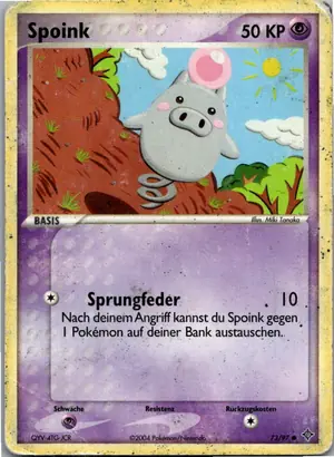 Pokémon-Karte Spoink 73/97 EX Drache