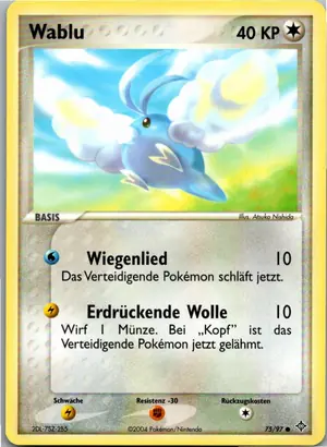Pokémon-Karte Wablu 75/97 EX Drache