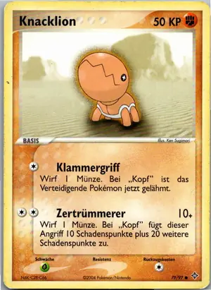 Pokémon-Karte Knacklion 79/97 EX Drache