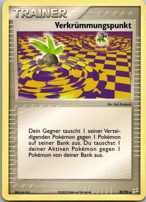 Pokémon-Karte Verkrümmungspunkt 85/95 EX Team Magma vs Team Aqua