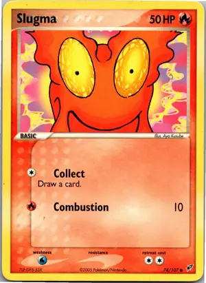 Pokémon-Karte Slugma Schneckmag 74/107 EX Deoxys