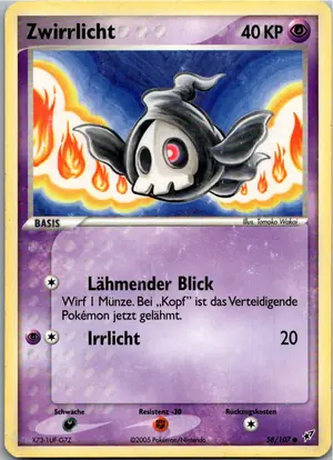Pokémon-Karte Zwirrlicht 58/107 EX Deoxys