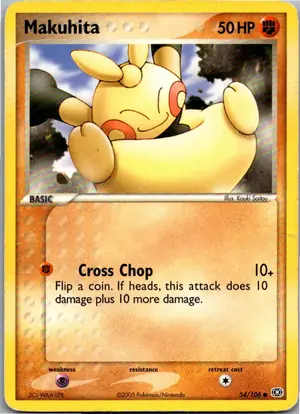Pokémon-Karte Makuhita 54/106 EX Smaragd