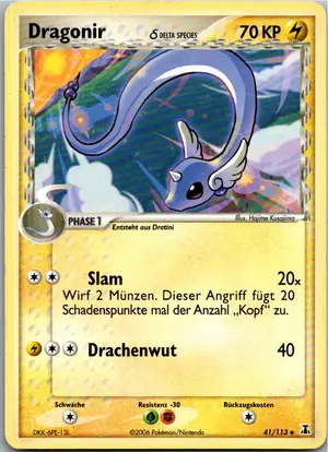 Pokémon-Karte Dragonir 41/113 EX Delta Species