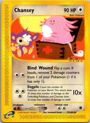 Pokémon-Karte Chansey Chaneira 72/165 Expedition