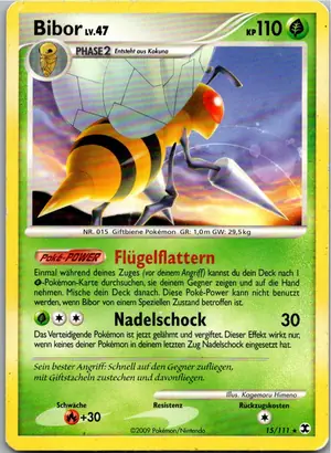 Pokémon-Karte Bibor 15/111 Aufstieg der Rivalen